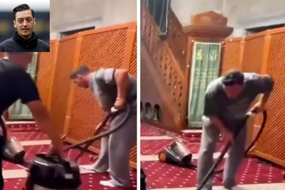 Bir dönemin efsane ismi, cami temizlerken görüntülendi