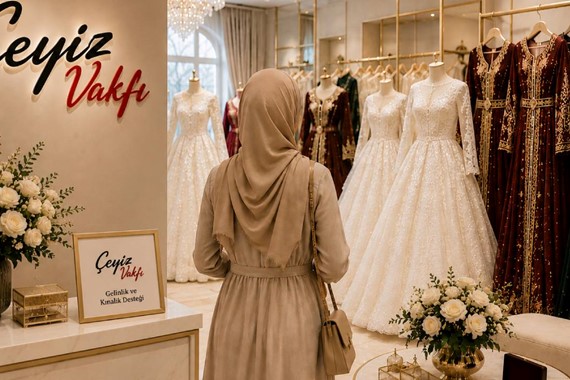 Çeyiz Vakfı'ndan Evlenecek Çiftlere Ücretsiz Gelinlik ve Kınalık Yardımı