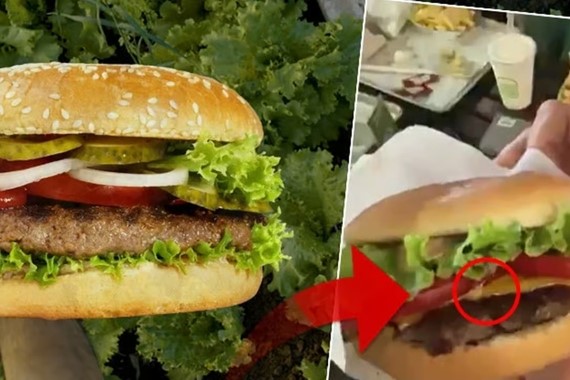 Hamburgerdeki görüntü gündem oldu: Sümüklü böcek iddiasına uzman açıklaması