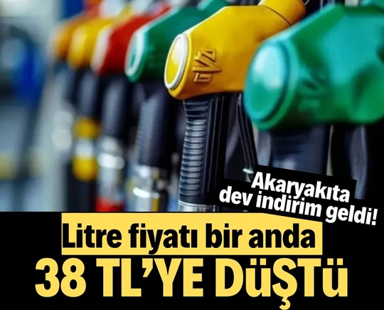 Akaryakıta dev indirim geldi! Litre fiyatı bir anda 38 TL’ye düştü