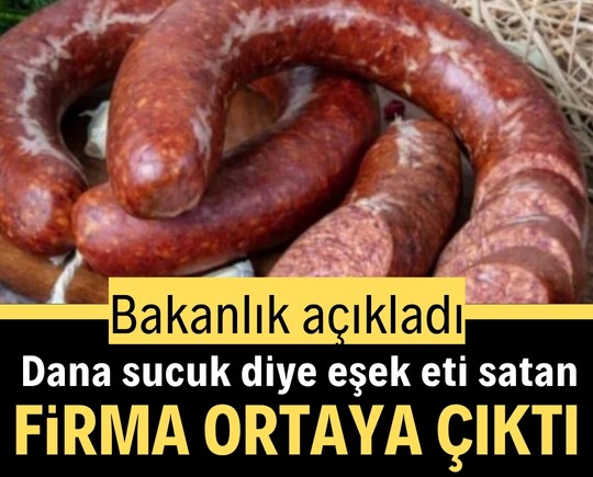 Bakanlık açıkladı: Dana sucuk diye eşek eti satan firma ortaya çıktı