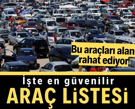 Bu araçları alan rahat ediyor: İşte en güvenilir otomobil listesi