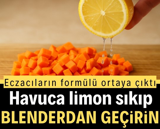 Eczacıların formülü ortaya çıktı: Havuca limon sıkıp blenderdan geçirin
