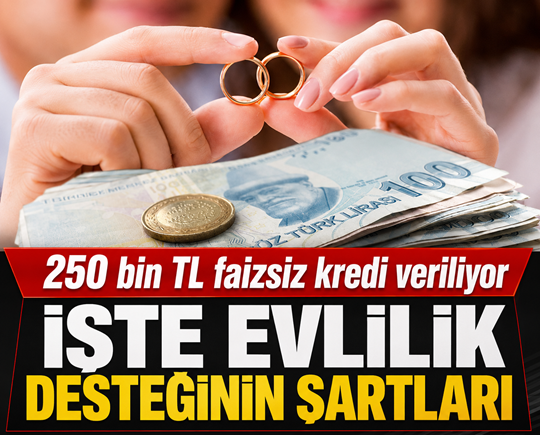 Evlenecek gençlere 250 bin TL destek! Başvuru şartı değişti