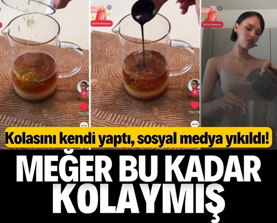 Kolasını kendi yaptı, sosyal medya yıkıldı! Meğer bu kadar kolaymış
