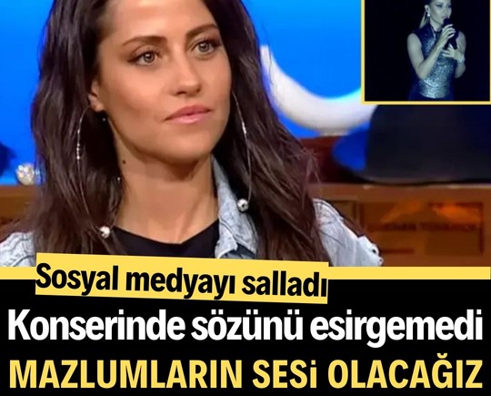 Konserinde sözünü esirgemedi, sosyal medyayı salladı: “Mazlumların sesi olacağız”