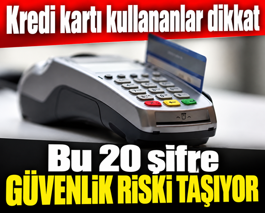 Kredi kartı kullananlar dikkat! Bu 20 şifre güvenlik riski taşıyor