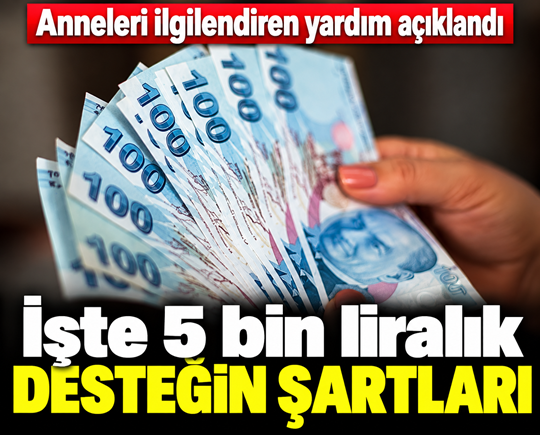 Milyonlarca anneyi ilgilendiren yardım açıklandı: İşte 5 bin liralık desteğin şartları