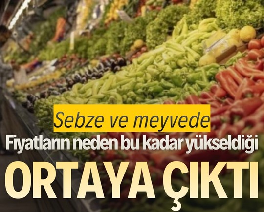 Sebze ve meyvede fiyatların neden bu kadar yükseldiği ortaya çıktı