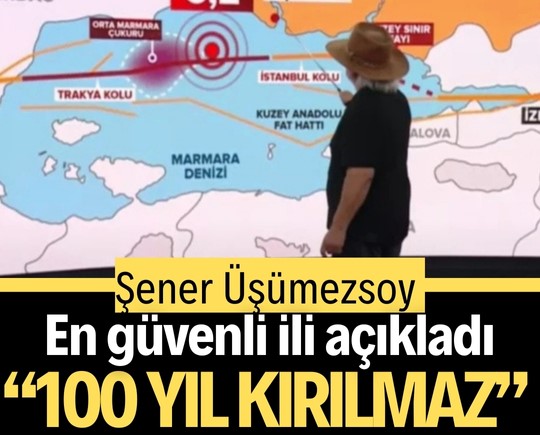 Şener Üşümezsoy en güvenli ili açıkladı: “100 yıl kırılmaz”