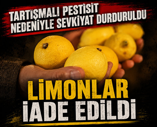 Tartışmalı pestisit nedeniyle sevkiyat durduruldu: Limonlar iade edildi