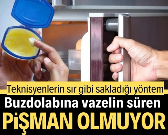 Teknisyenlerin sır gibi sakladığı yöntem! Buzdolabına vazelin süren pişman olmuyor