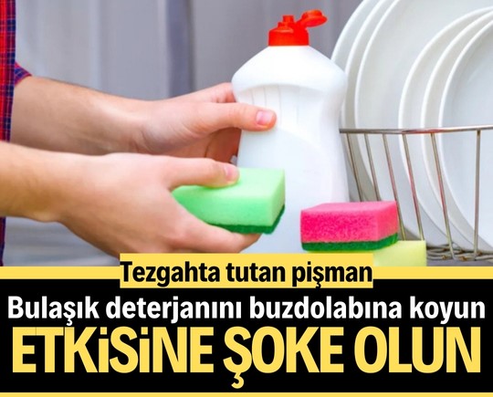 Tezgahta tutan pişman: Bulaşık deterjanını buzdolabına koyun, etkisine şoke olun...