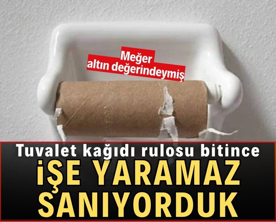 Tuvalet kağıdı rulosu bitince işe yaramaz sanıyorduk… Meğer altın değerindeymiş