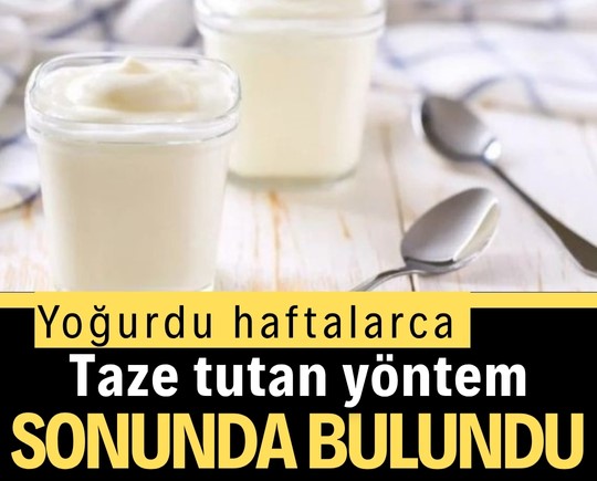 Yoğurdu haftalarca taze tutan yöntem sonunda bulundu